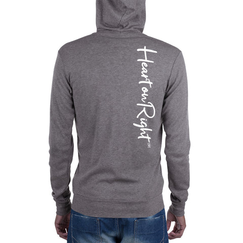 Heart On Right | Unisex zip hoodie