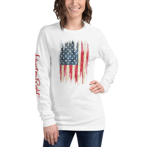 Old Glory Heart | Unisex Long Sleeve Tee