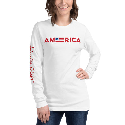 Heart On Right America | Unisex Long Sleeve Tee