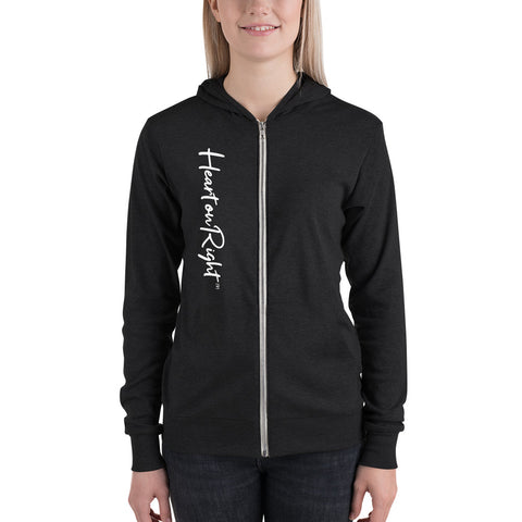 Heart On Right | Unisex zip hoodie