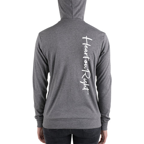 Heart On Right | Unisex zip hoodie
