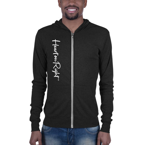 Heart On Right | Unisex zip hoodie