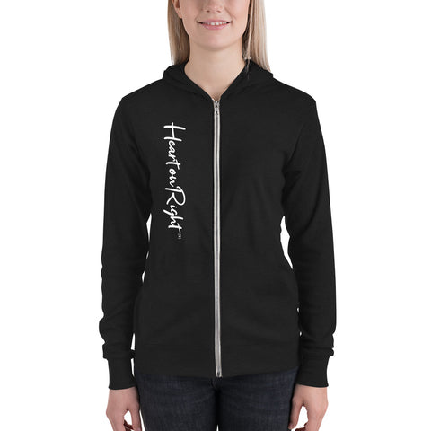 Heart On Right | Unisex zip hoodie