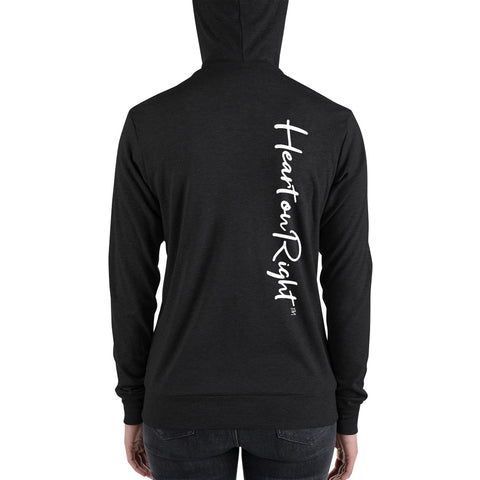 Heart On Right | Unisex zip hoodie