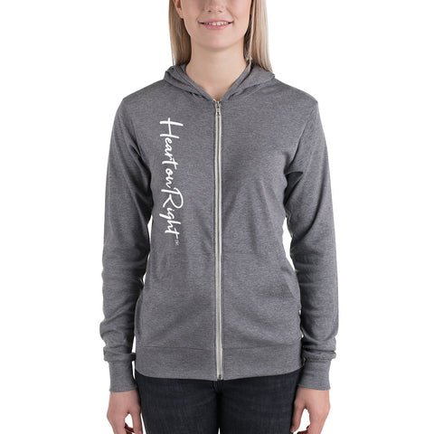 Heart On Right | Unisex zip hoodie
