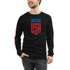 Heart On Right USA | Unisex Long Sleeve Tee