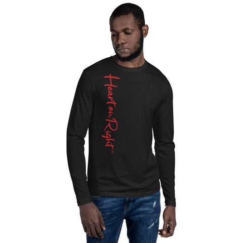 Heart On Right | Long Sleeve Fitted Crew