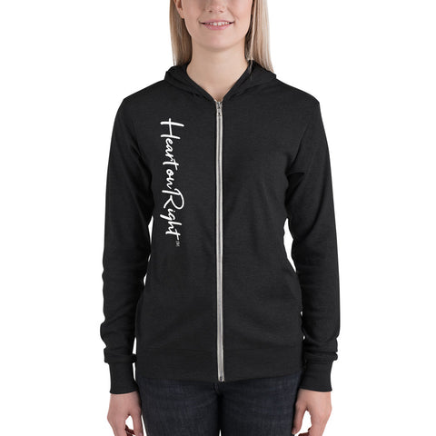 Heart On Right | Unisex zip hoodie