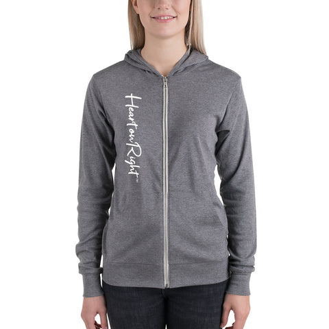 Heart On Right | Unisex zip hoodie