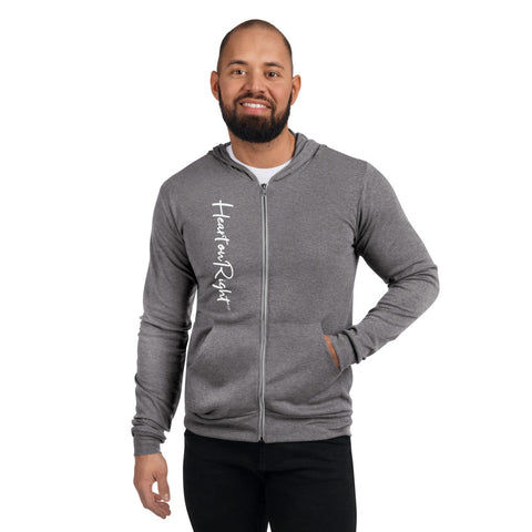 Heart On Right | Unisex zip hoodie