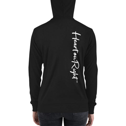 Heart On Right | Unisex zip hoodie