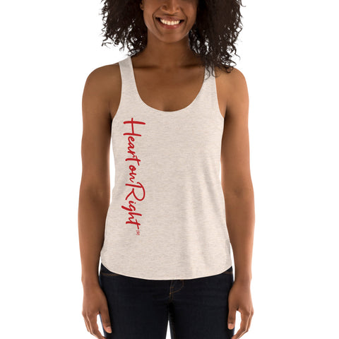 Heart On Right USA | Women's Tri-Blend Racerback Tank